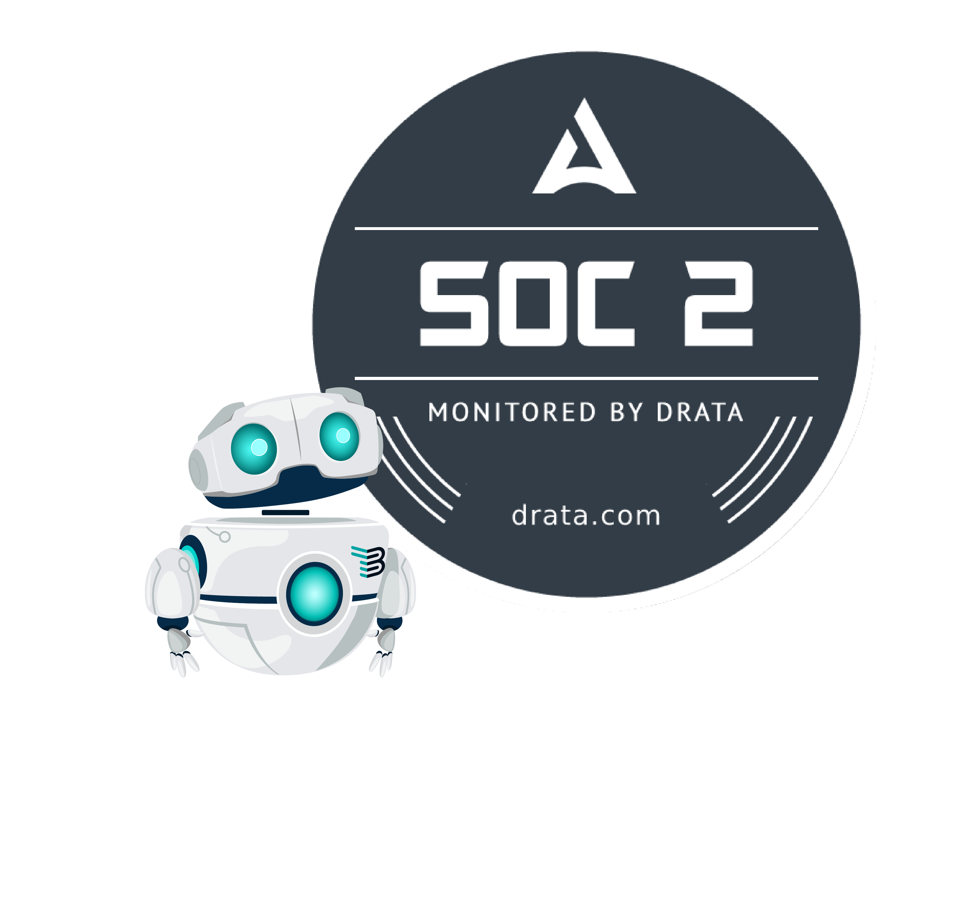 SOC 2 Drata logo and TealBot