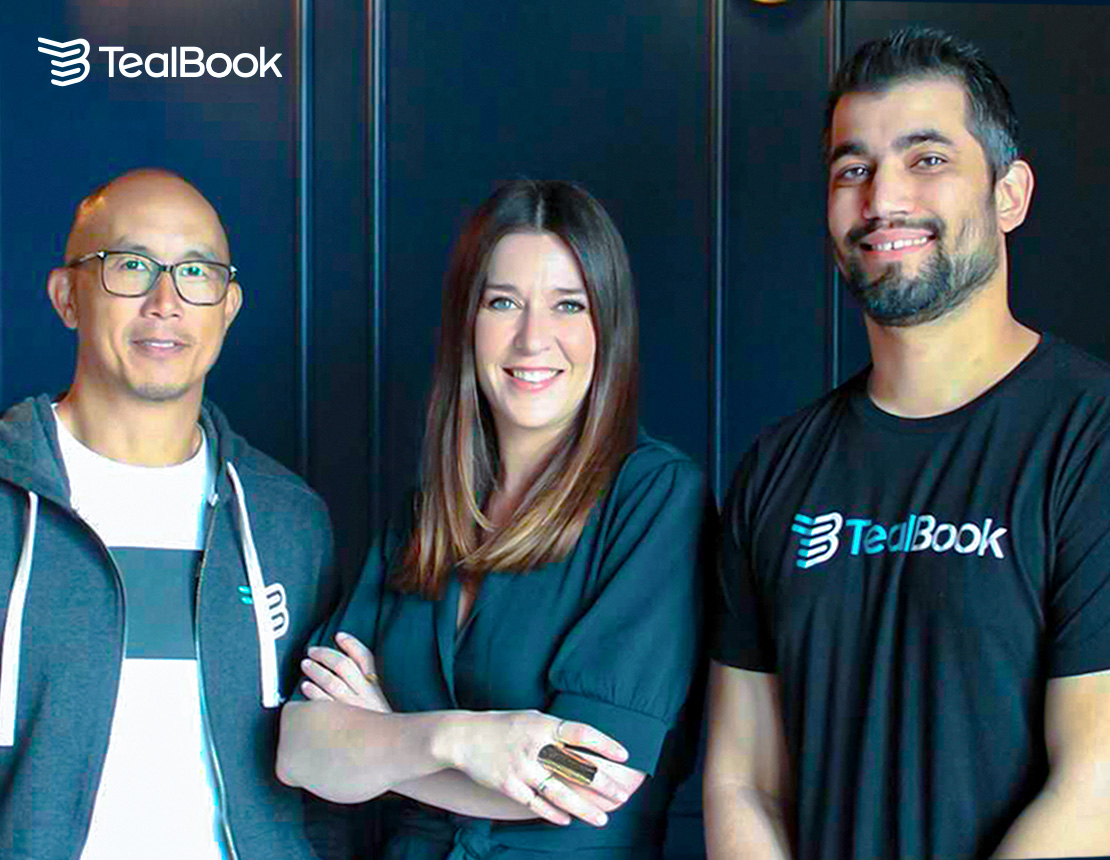 TealBook Executives. Arnold Liwanag (Left), Stephany Lapierre (Middle) and Matt Palackdharry (Right)