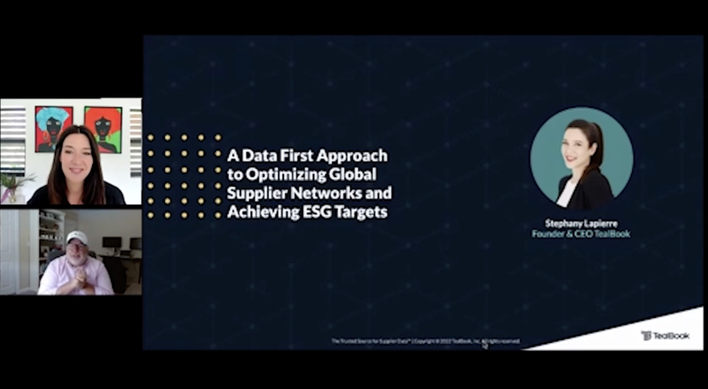 A Data First Approach to Optimizing Global Supplier Networks and Achieving ESG Targets, Webinar replay